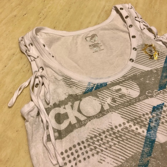 New EckoRed White Logo Printed Tank Top S - Picture 2 of 5